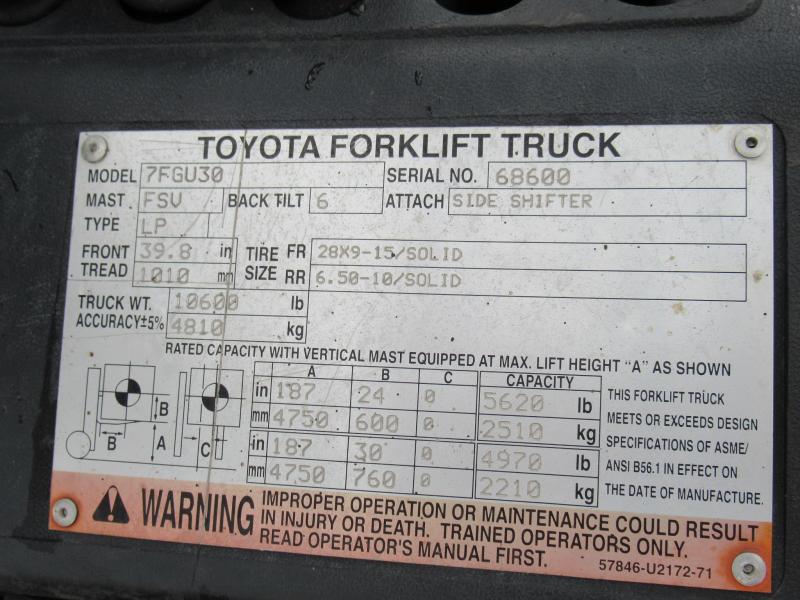 2006 Toyota 7FGU30 10